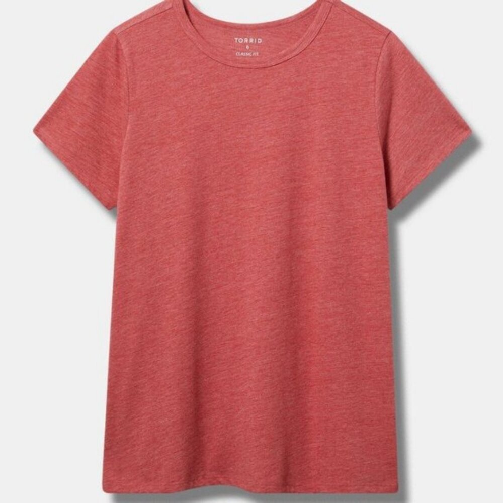 NWT Torrid Everyday Signature Jersey Crew Tee Garnet Size 0=L=12